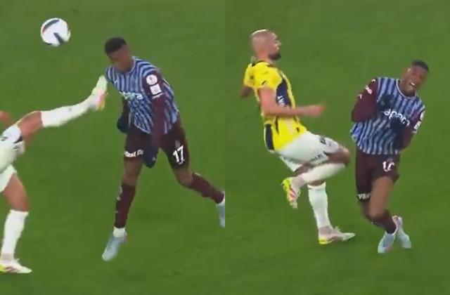 Fenerbahçe-Trabzonspor maçında olay pozisyon! Acılar içinde yerde kaldı, hakemin kararı tartışma yarattı