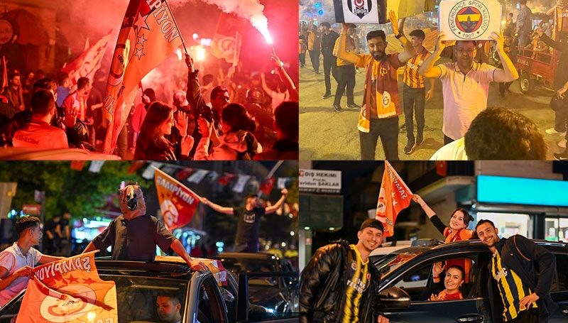 Galatasaray taraftarı sokağa döküldü
