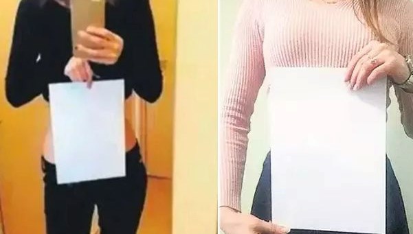 Sosyal medyada A4 kağıdıyla zayıflık yarışı