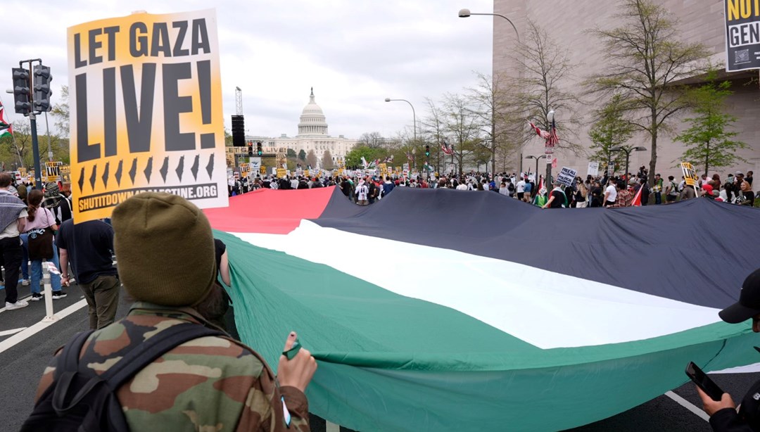 Washington Üniversitesi’nde Filistin’e destek eylemi: Gözaltılar var