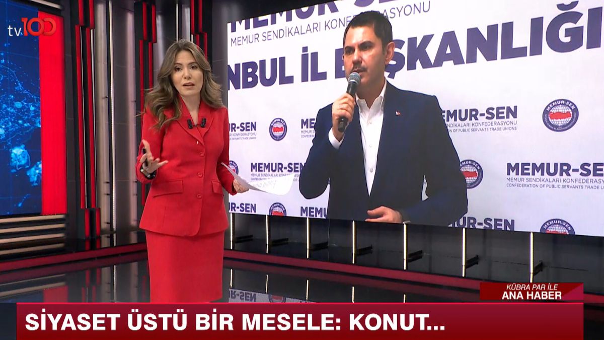 tv100 canlı yayınında Kübra Par’dan Murat Kurum’un kiralık konut projesine destek