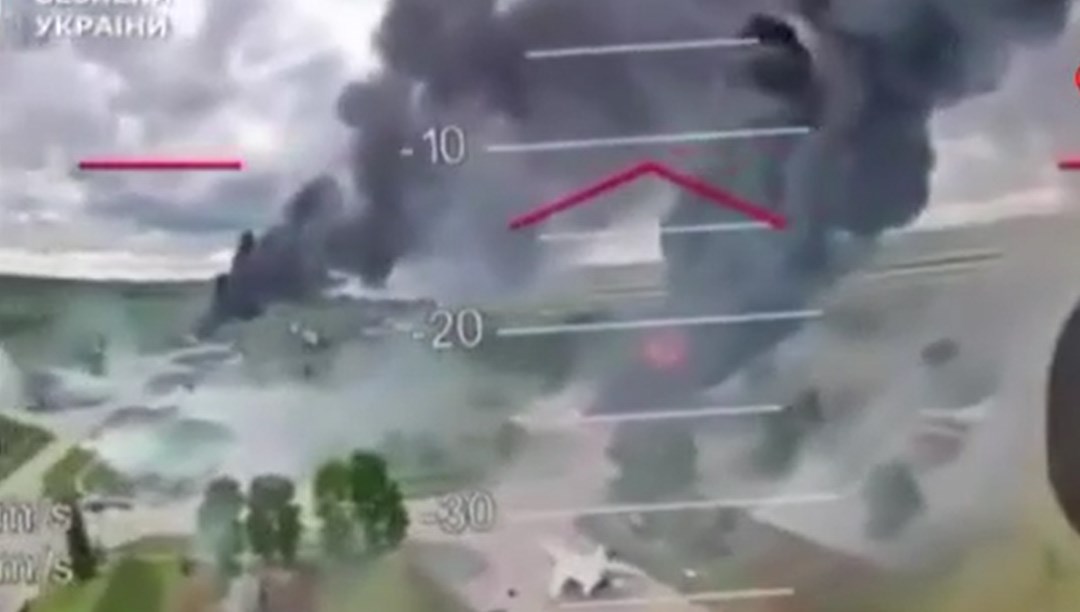 Ukrayna’nın drone saldırısından yeni görüntüler