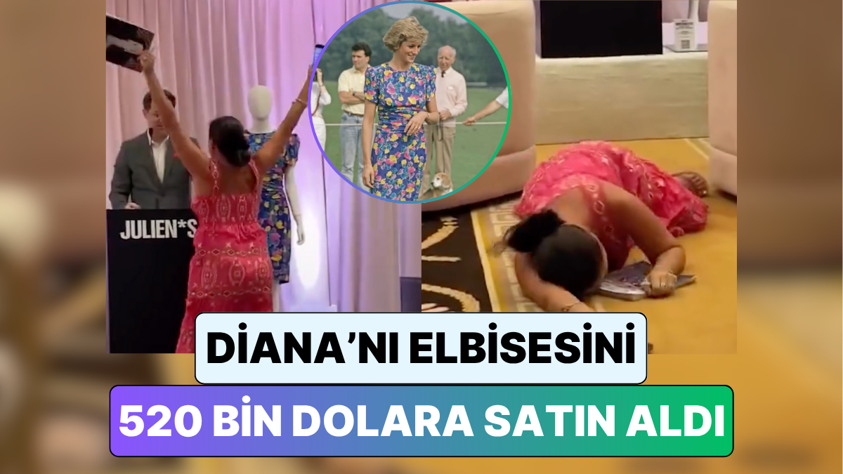Bir Müzayedede Lady Diana'nın Elbisesini 520 Dolara Satın Alan Kadın Mutluluktan Kendini Yere Attı
