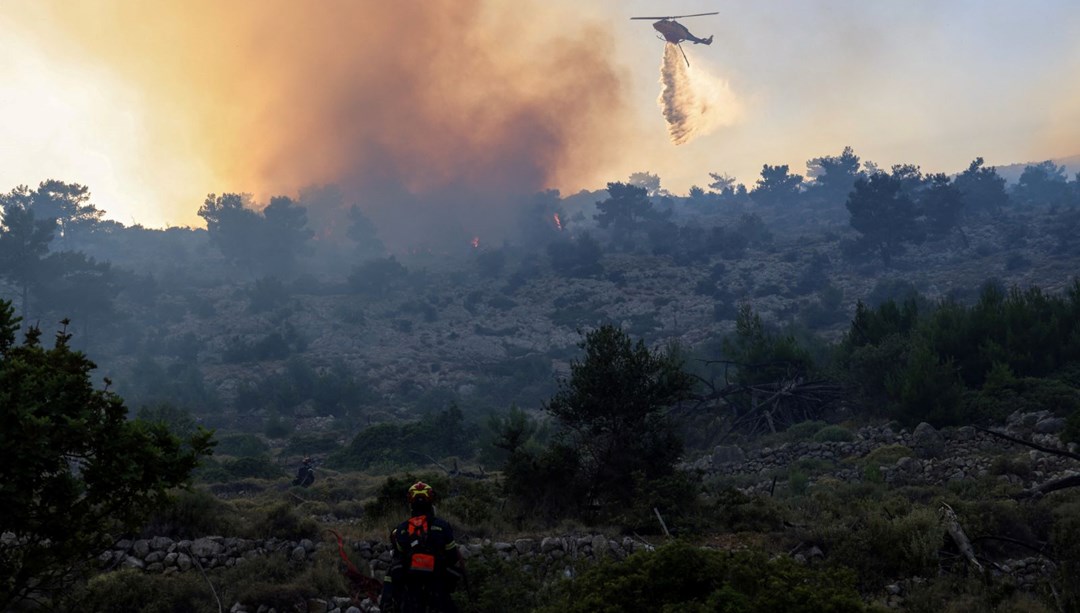 Eğriboz Adası’nda orman yangını: 2 köy tahliye edildi