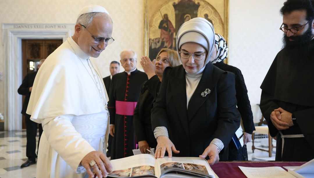 Emine Erdoğan, Papa Leo ile bir araya geldi: Gündem Gazze