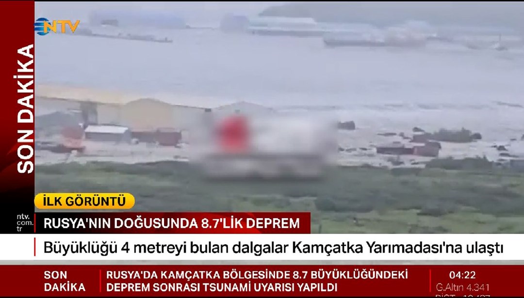 İlk tsunami dalgaları Kamçatka kıyılarında