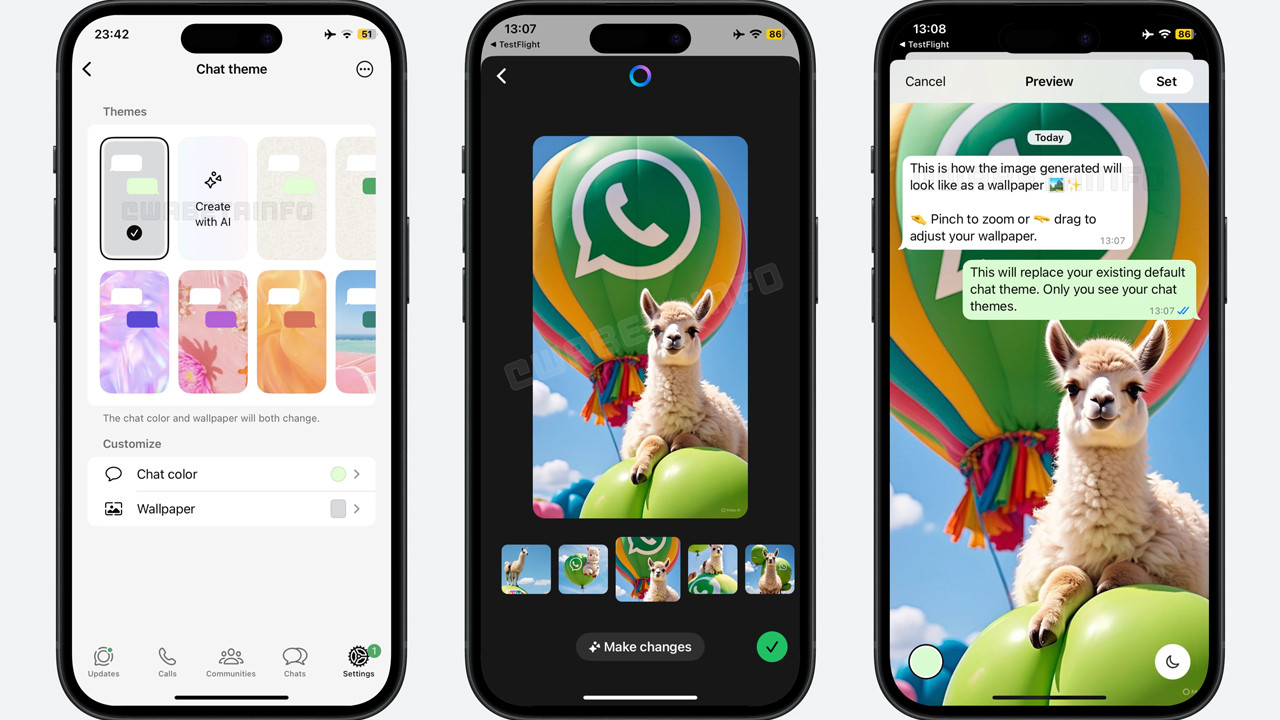 WhatsApp’a yapay zeka ile duvar kağıdı oluşturma özelliği geliyor