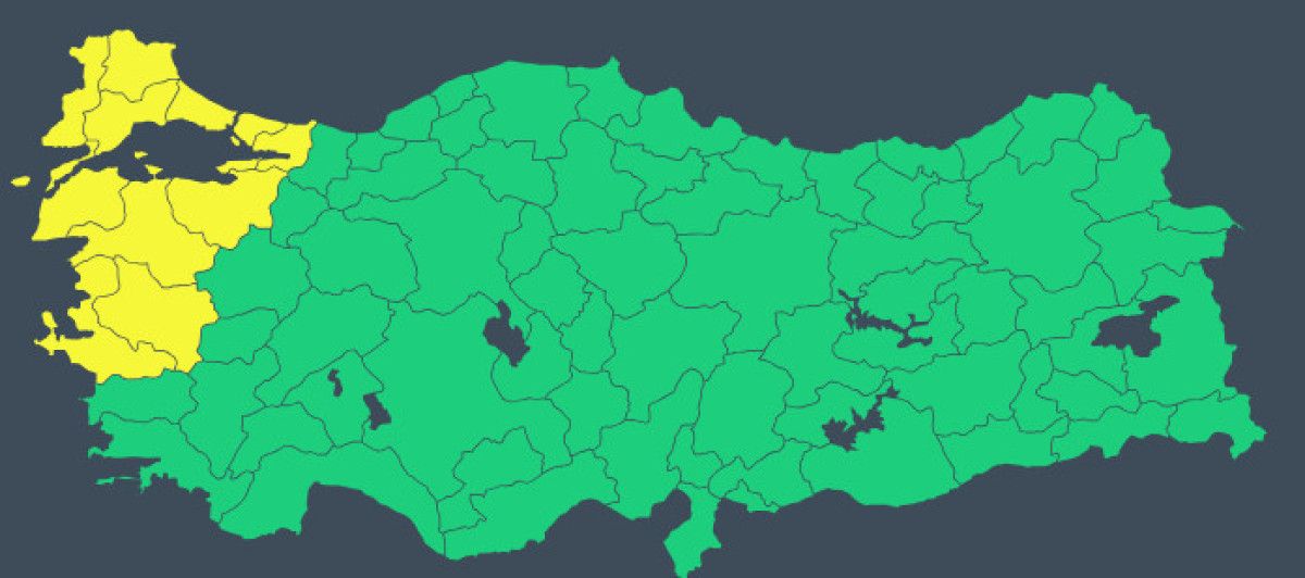 11 ilde sarı kod alarmı: Kuvvetli rüzgar ve fırtına uyarısı