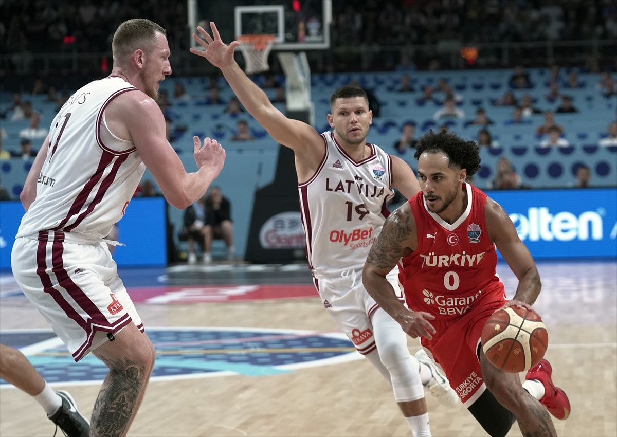 A Milli Erkek Basketbol Takımı, Letonya’ya şans tanımadı