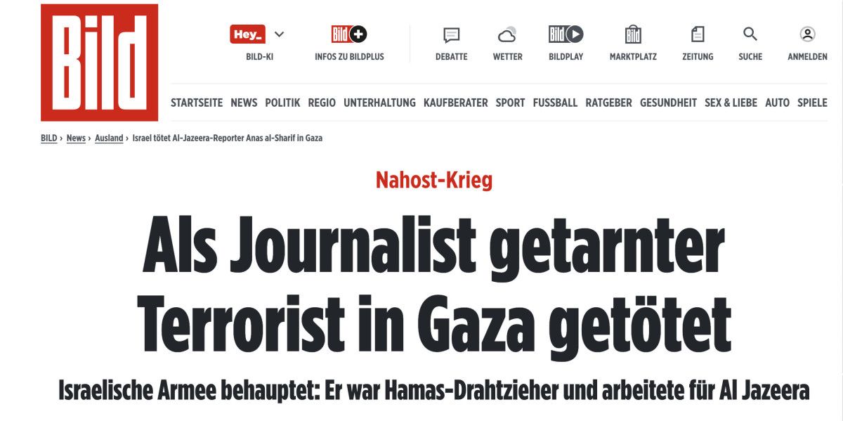 Alman medyası yine İsrail’i savundu: Gazze’de öldürülen gazeteciye ‘terörist’ dediler