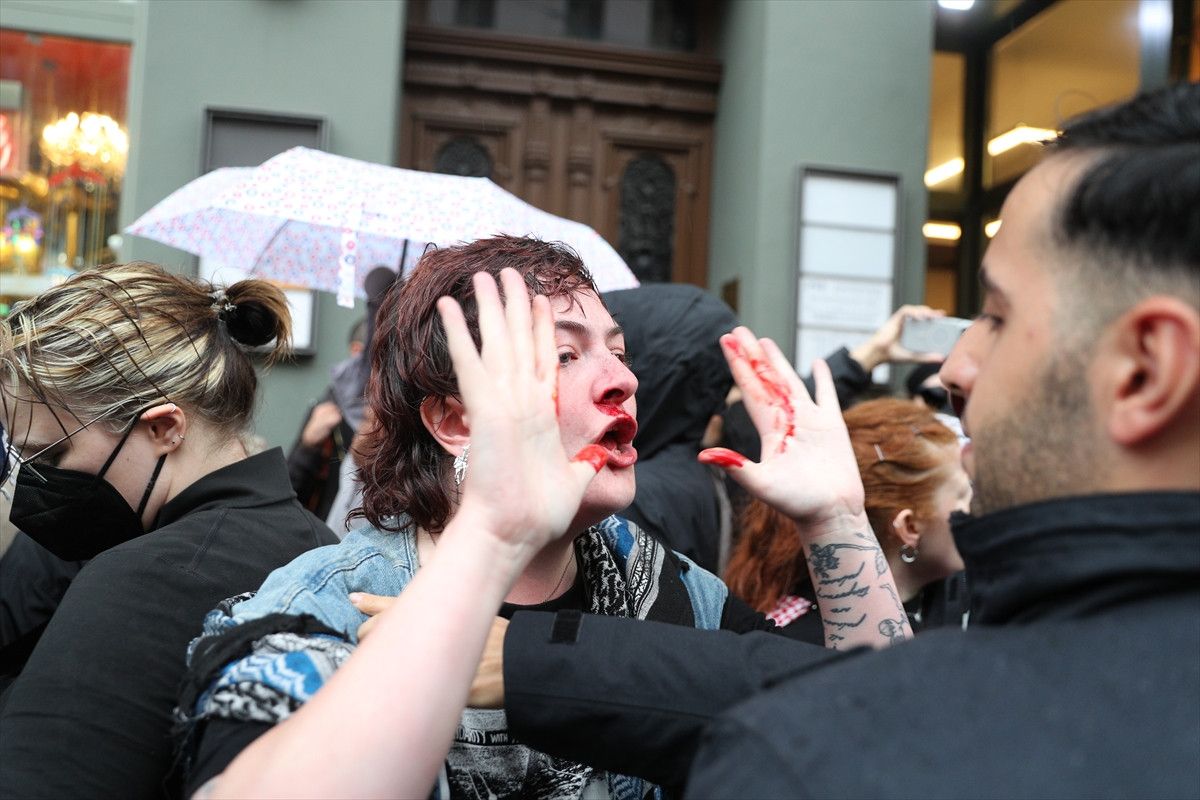 Almanya’da Gazze protestosuna polisten sert müdahale