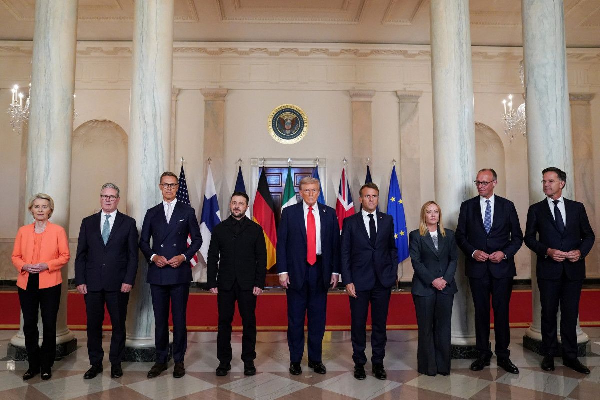 Beyaz Saray’da Avrupalı liderlerle aile fotoğrafı