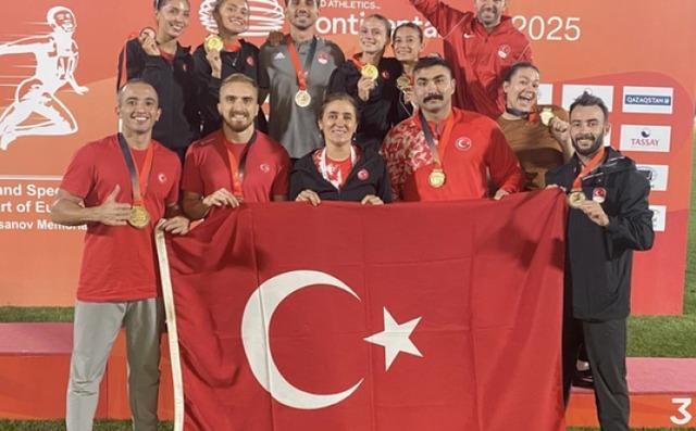 Milli atletler, Kazakistan’daki yarışmada 10 madalya elde etti