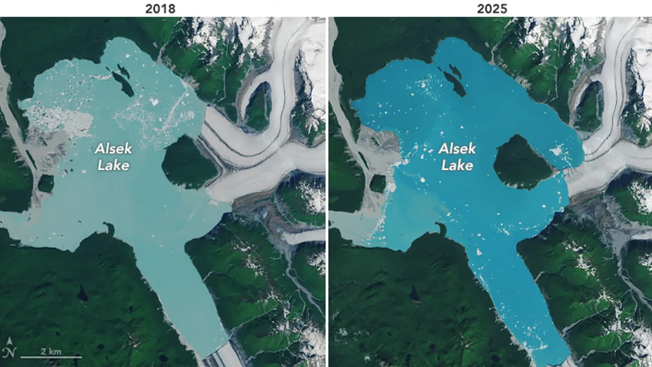 Alaska’da buzulların eridi, ortaya yeni bir ada çıktı