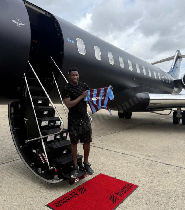 Onana, Trabzonspor için yola çıktı! İşte uçaktan ilk kare…