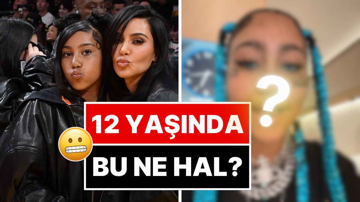 Dişlerini Siyah Metalle Kaplatan 12 Yaşındaki North West'in Son Hali Akıllara Durgunluk Verdi!