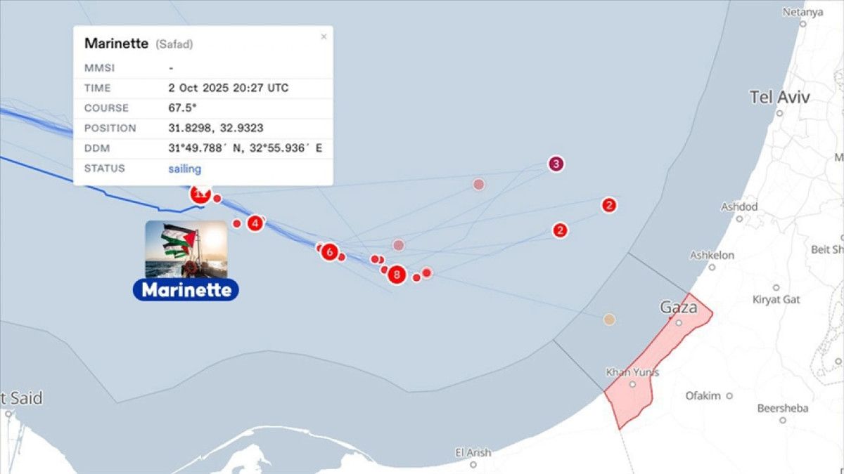 Marinette gemisi Gazze’ye insani yardım için yoluna devam ediyor