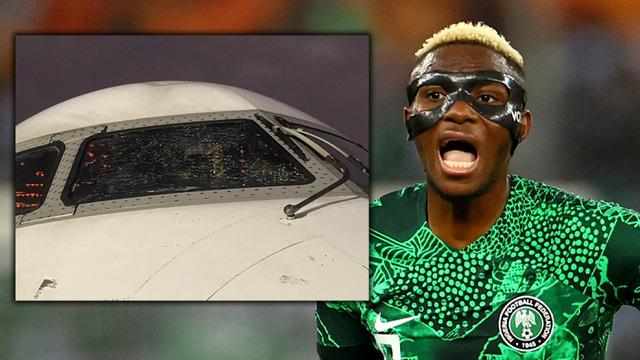 Osimhen ve arkadaşlarının havada panik anları! Uçak havalandıktan sonra ön camlar kırıldı…