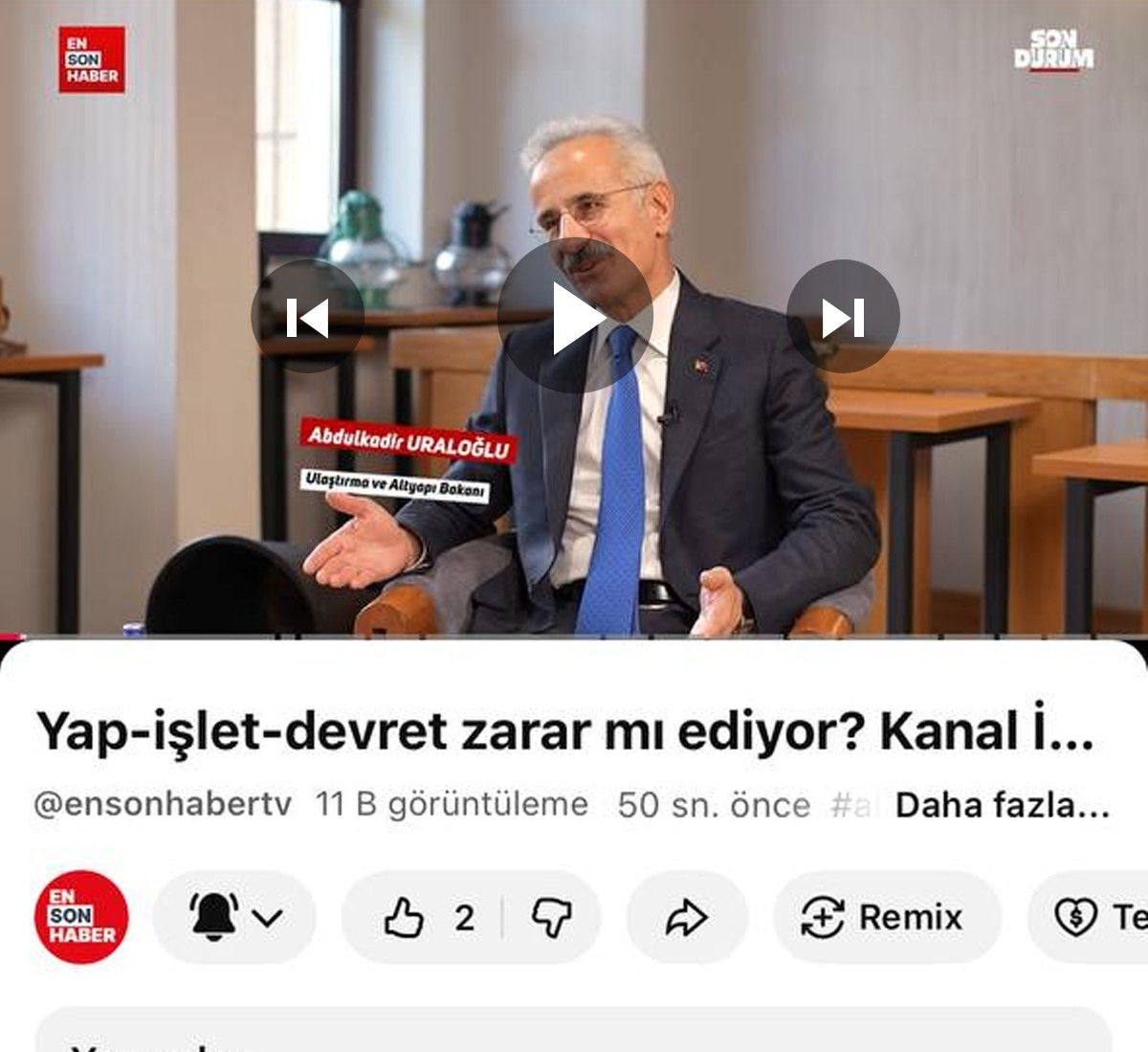 Abdulkadir Uraloğlu, Kuzey Marmara Otoyolu’nda ödeme sorununu değerlendirdi