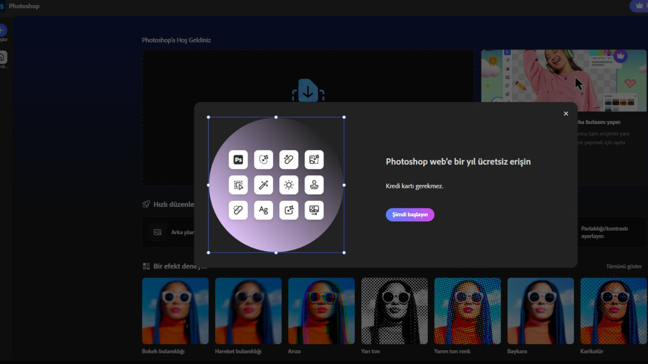 Google Chrome kullanıcılarına müjde: Photoshop web 1 yıl ücretsiz