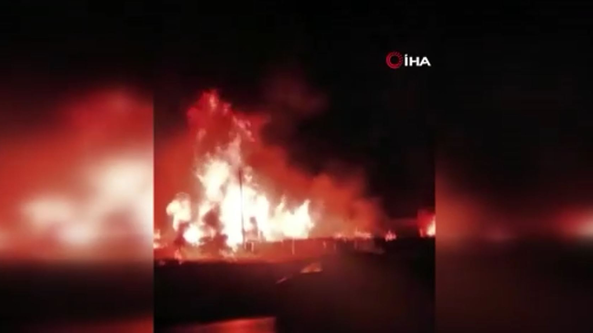 İran’da LPG dolum tesisinde çıkan yangında patlamalar yaşandı