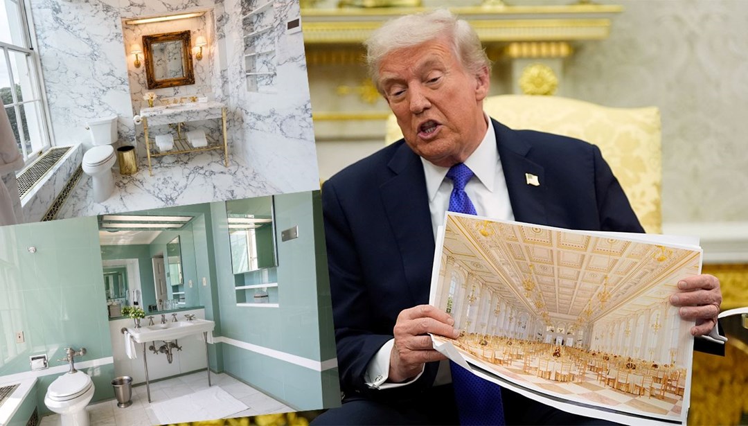 Trump’tan Beyaz Saray’ın banyosuna altın dokunuş